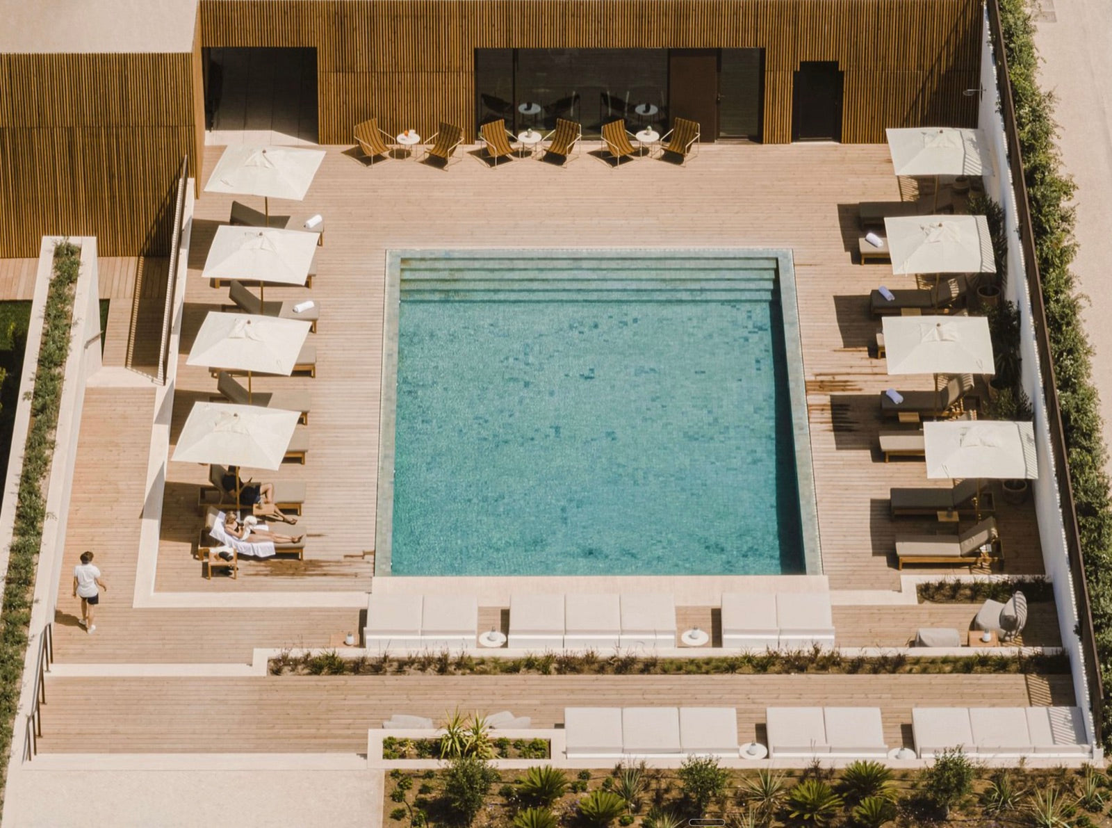 The pool from above