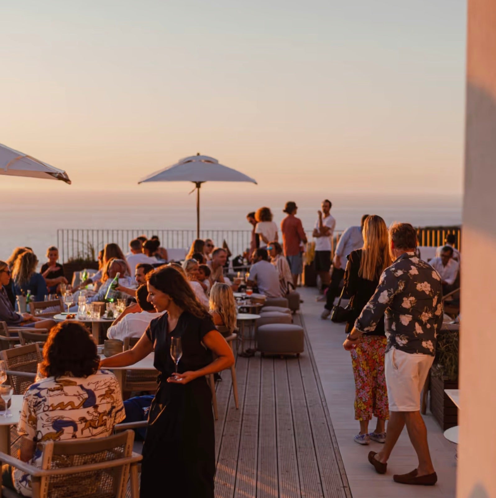 The restaurant deck