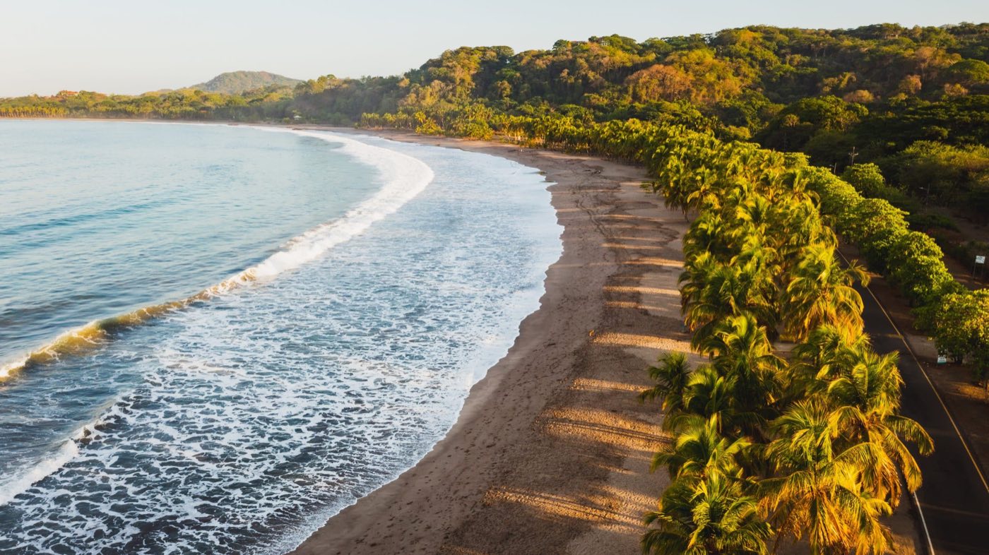 The beach at Santa Teresa, Costa Rica, on the Nicoya Peninsula