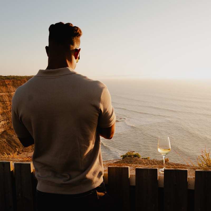 A glass above the Atlantic